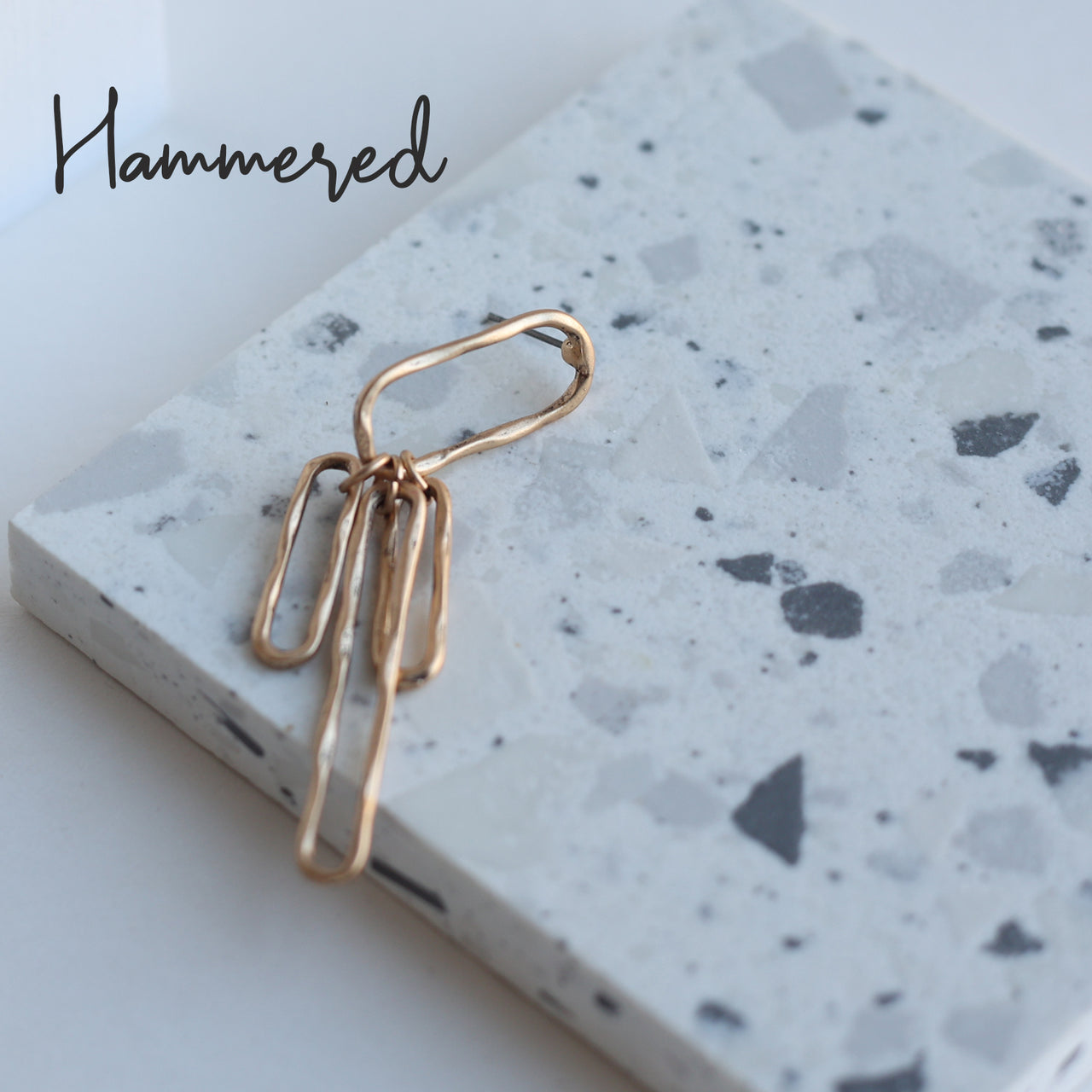 Hammered Links Drop Earrings