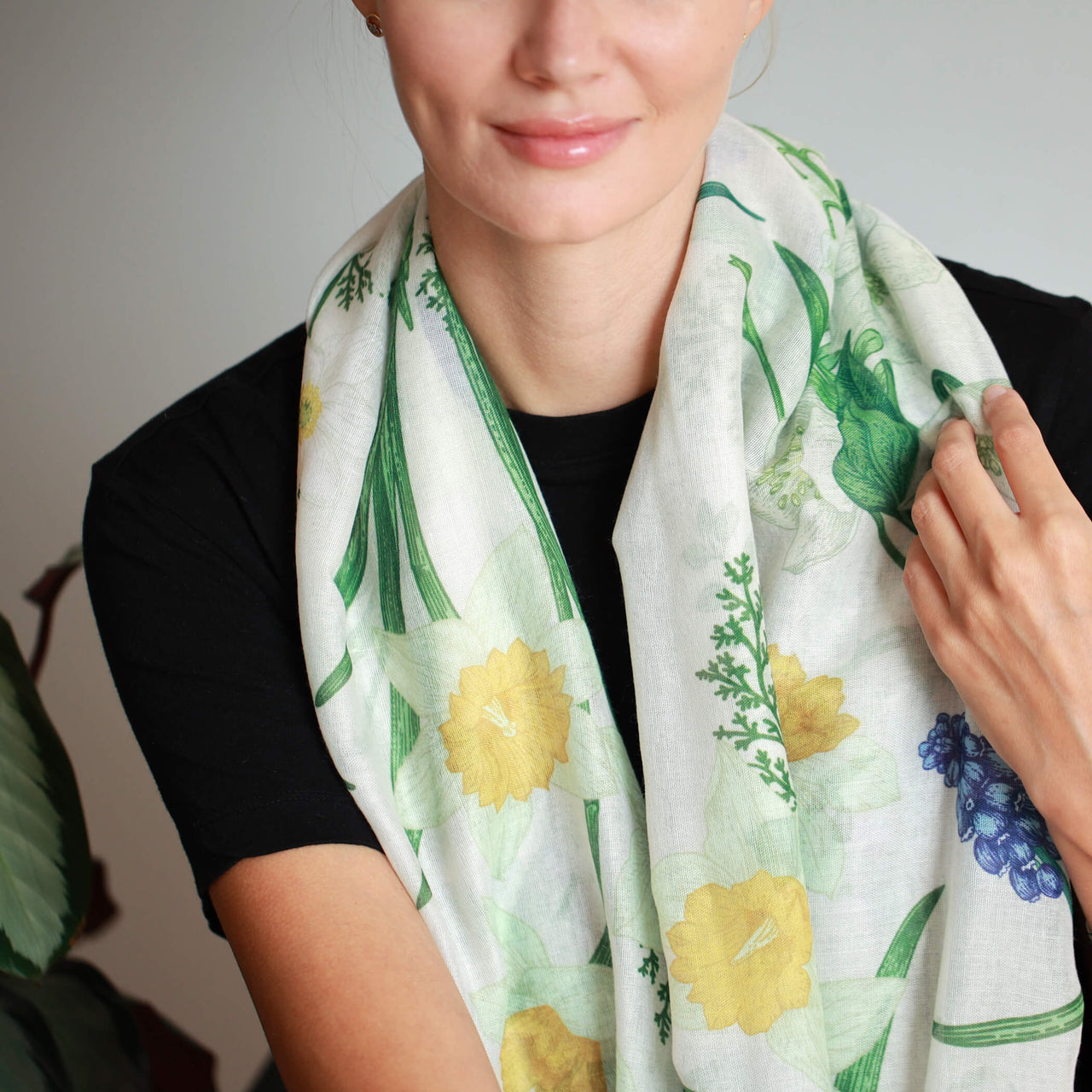 Spring Summer Vintage Style Birth Flowers Scarf