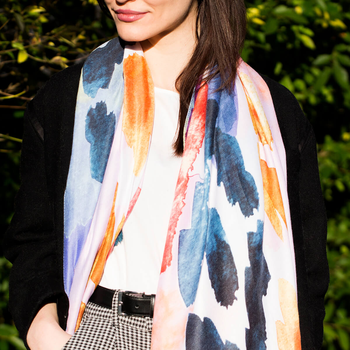 Personalised Watercolour Rainbow Scarf