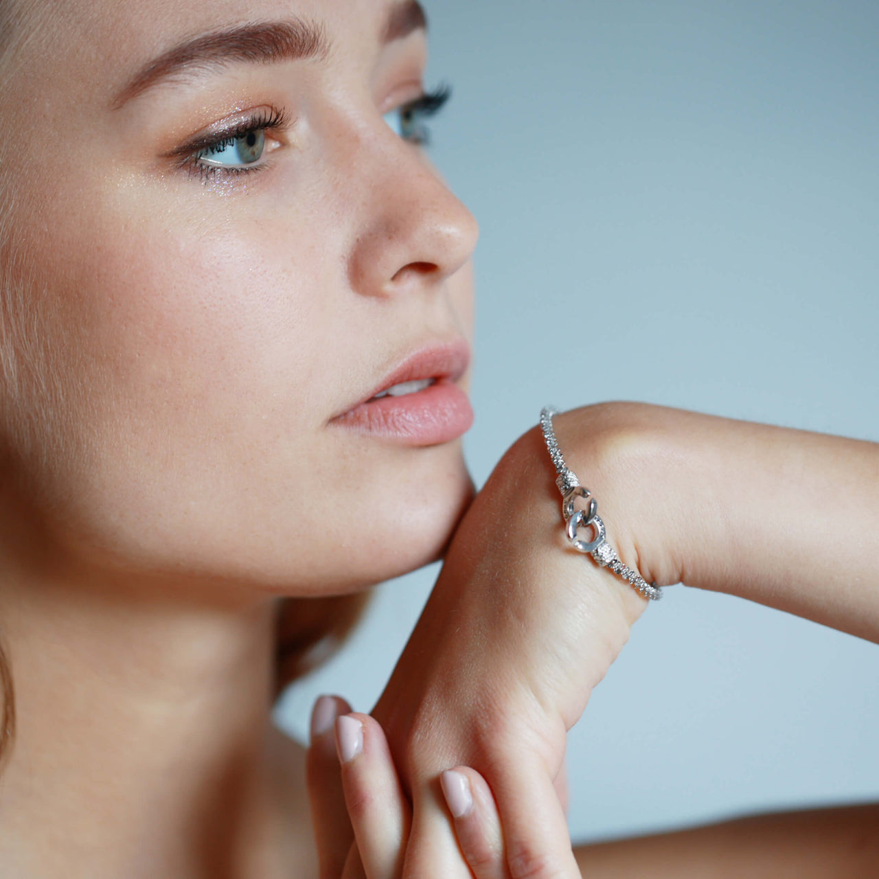 'Good Luck' Chanceux Sterling Silver Necklace And Bracelet Set