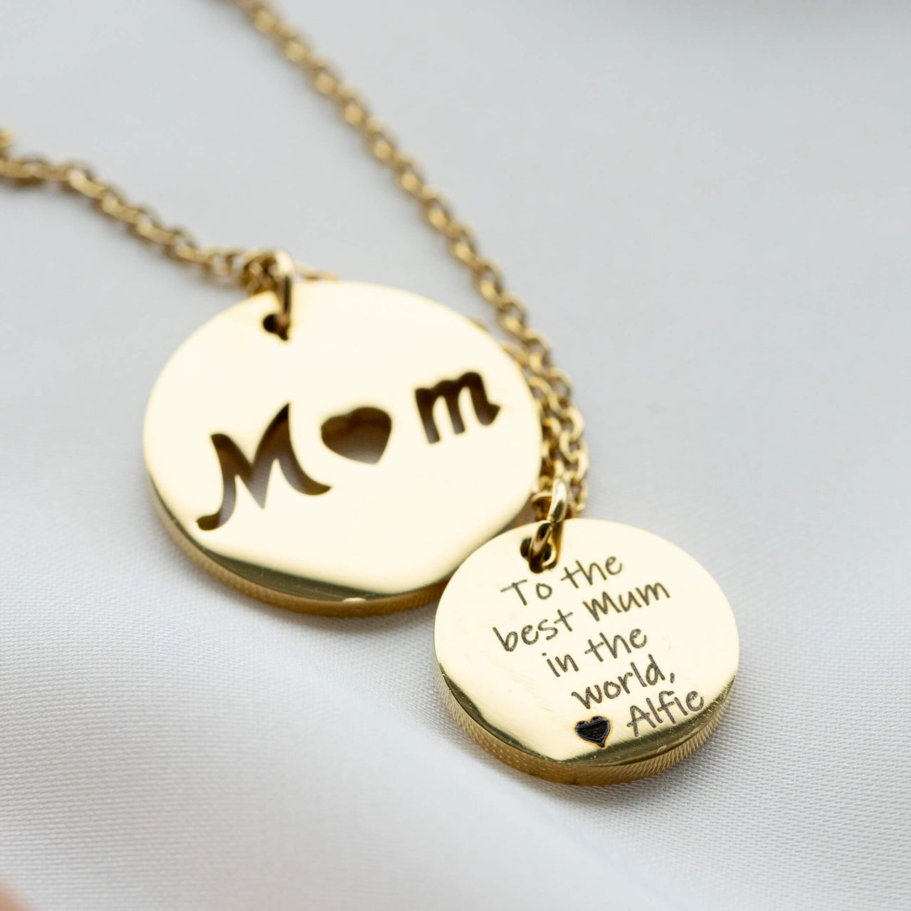 Personalised Love Mum 'Cz Stone' Pendant Necklace