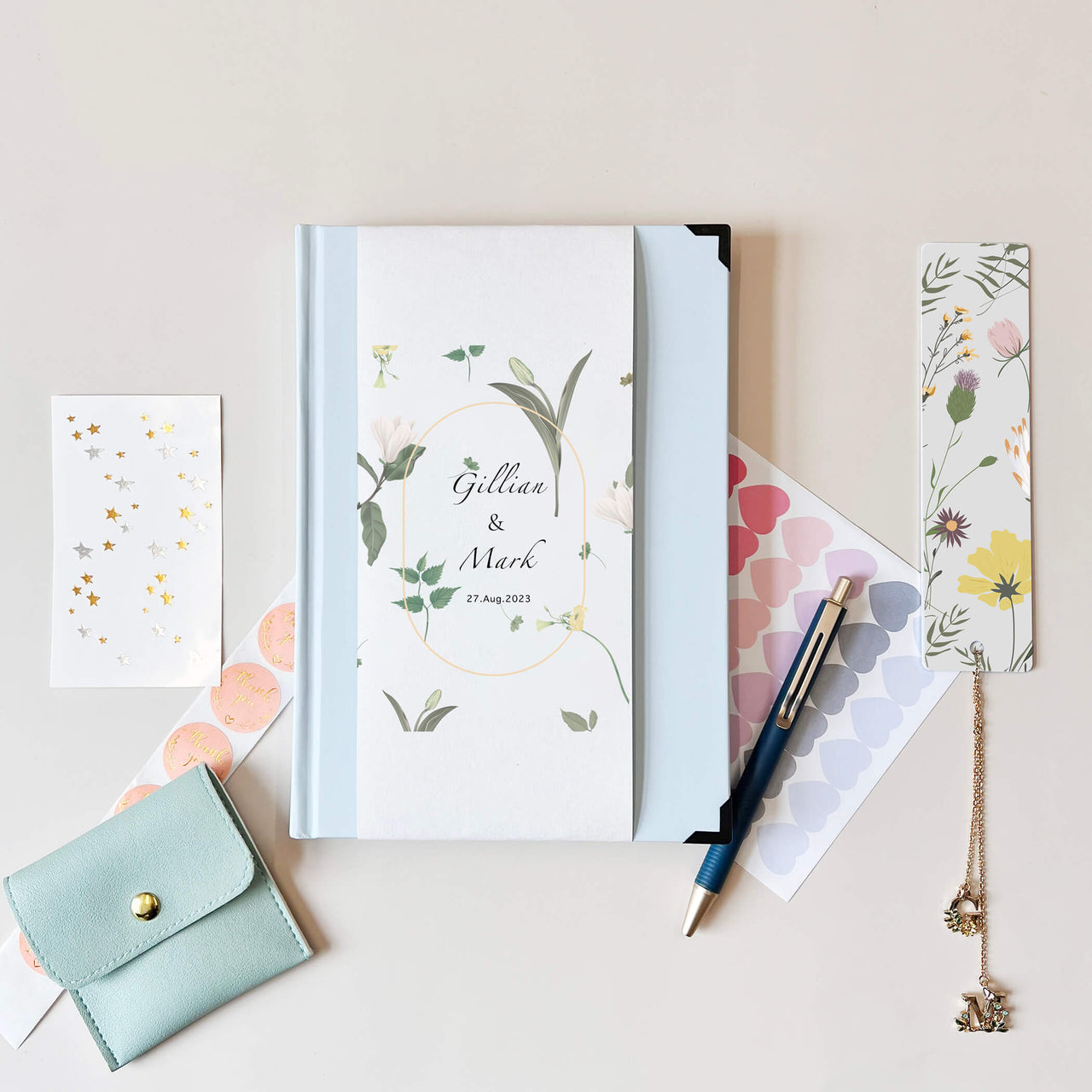 Personalised My Wedding Planner Pen And Sticker Set