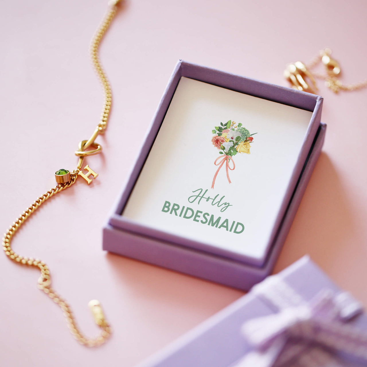 'Tie The Knot' Curb Chain Bracelet Bridesmaid Gift
