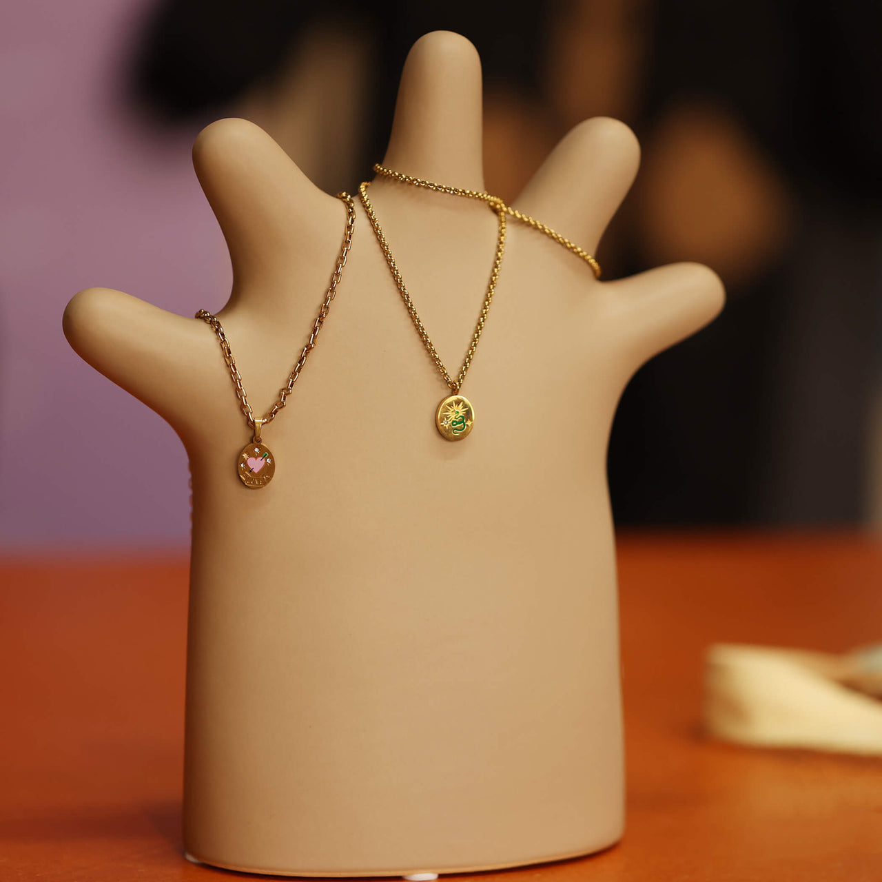 Minimalist Hand Shaped Ceramic Jewellery Holder Ring And Necklace Stand