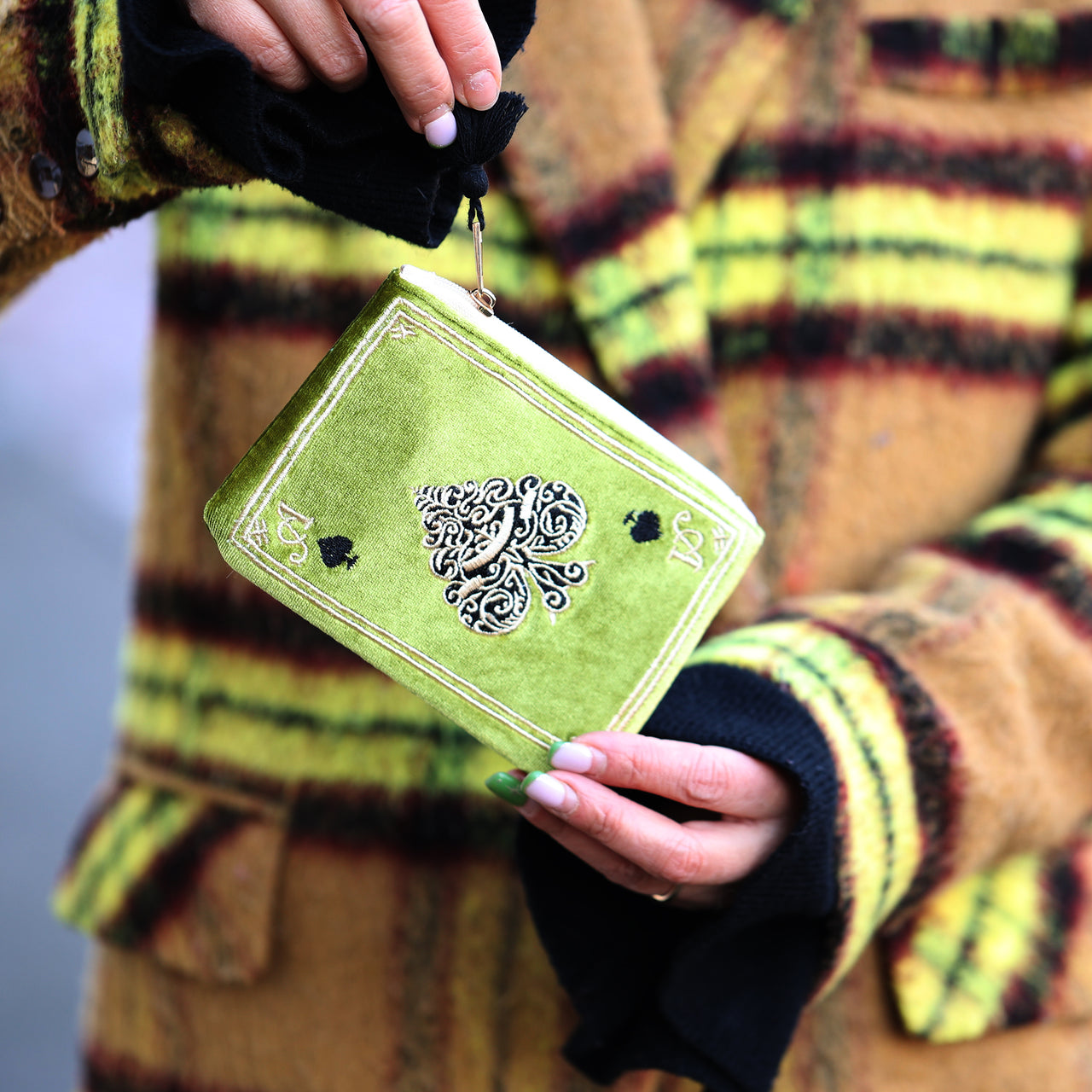 Velvet Playing Cards Make Up Pouch