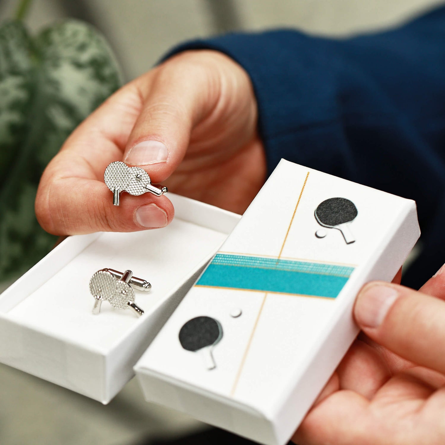 Playful Ping Pong Cufflinks Box