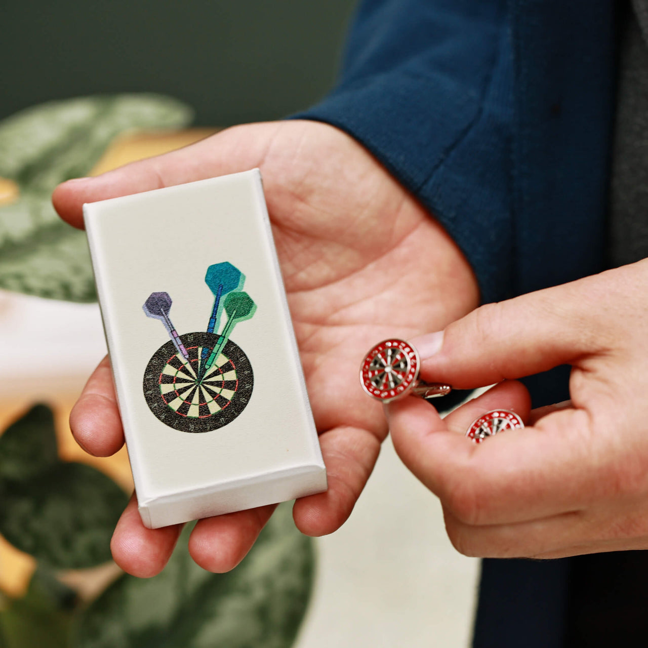 Men's Dart Board Cufflinks In A Box