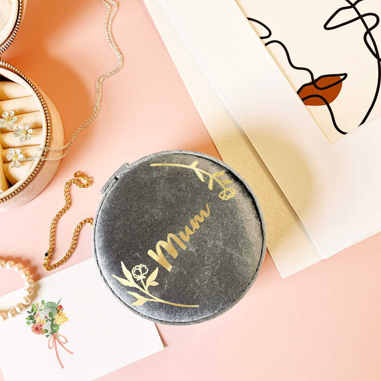 'Mother Of The Bride' Circular Jewellery Organiser