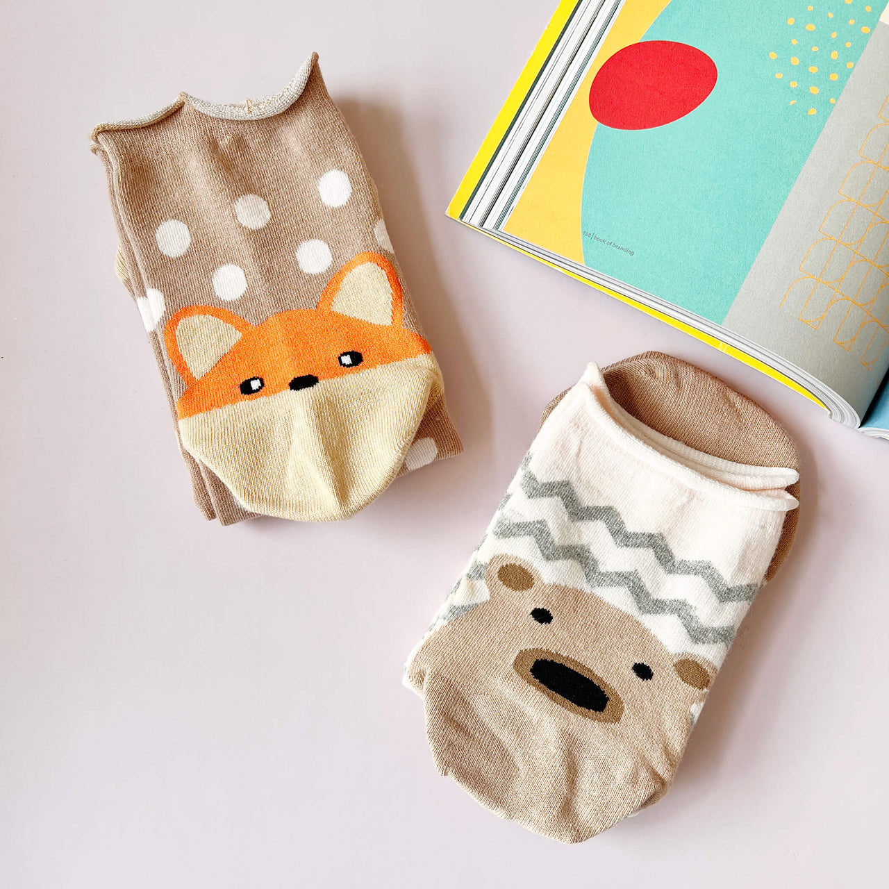 Box Of Polka Dot Animals Socks Gift Set