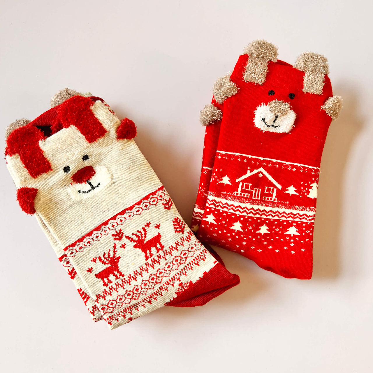 Personalised Christmas Reindeer Socks Box Gift