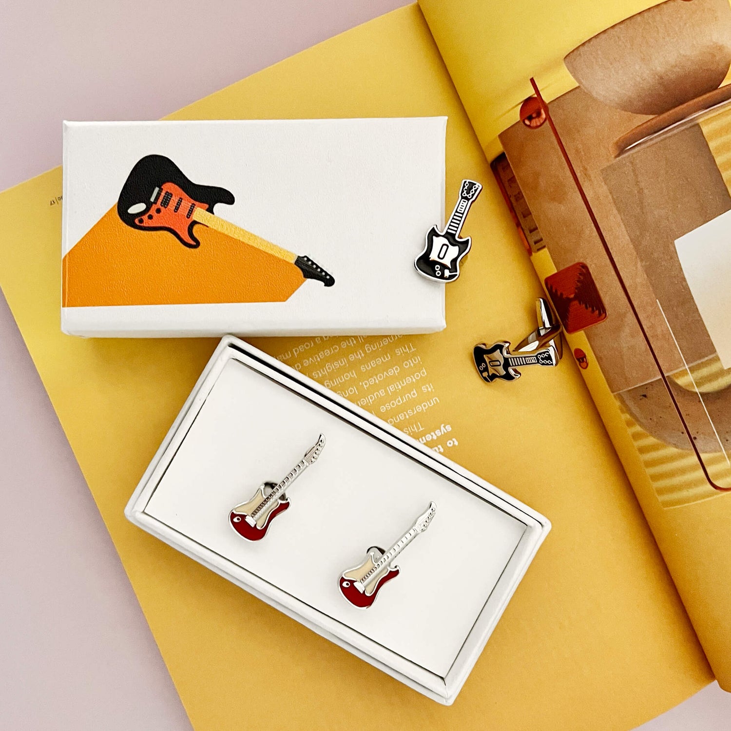 Rock Dad Guitar Cufflinks Box
