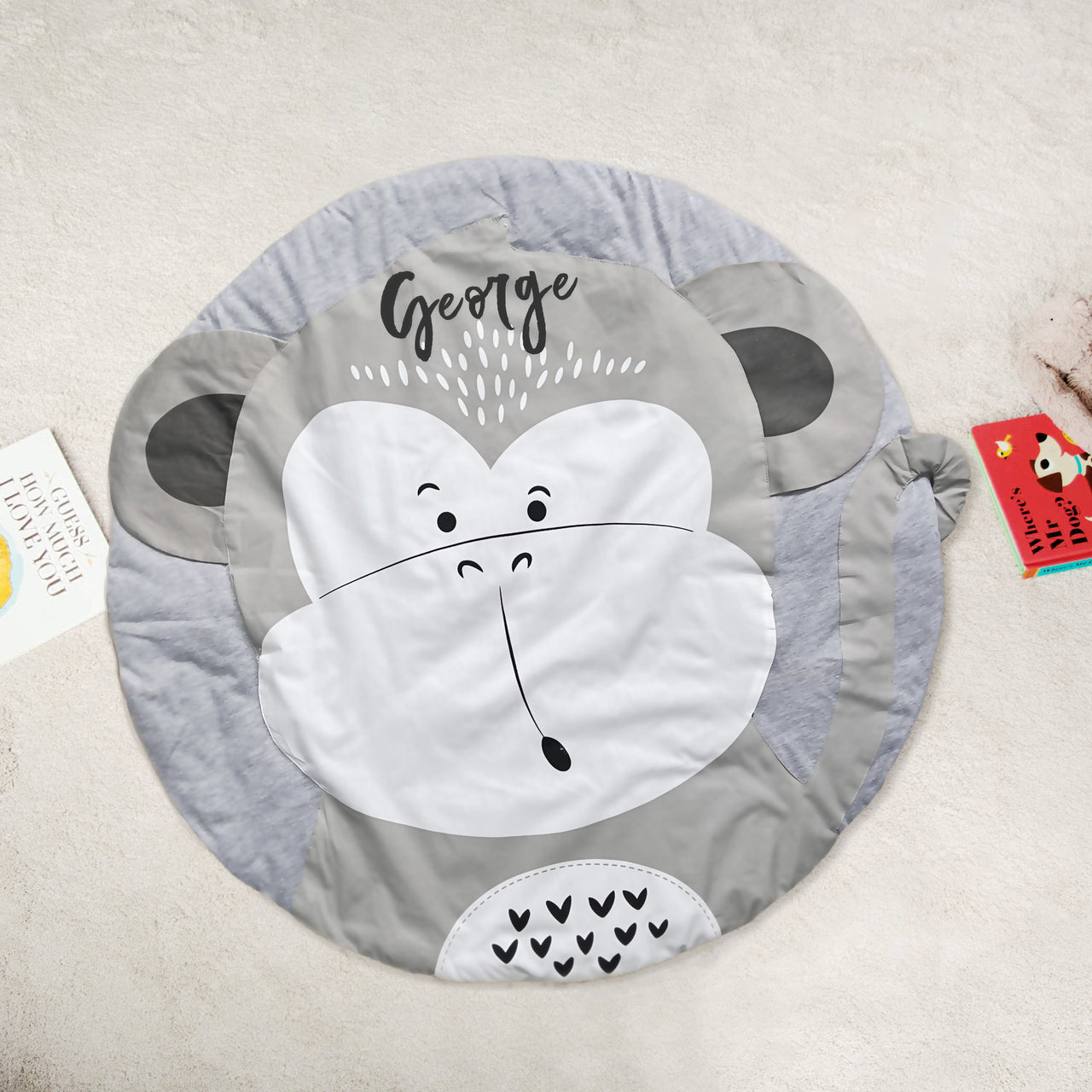 Personalised Cheeky Monkey Baby Play Mat