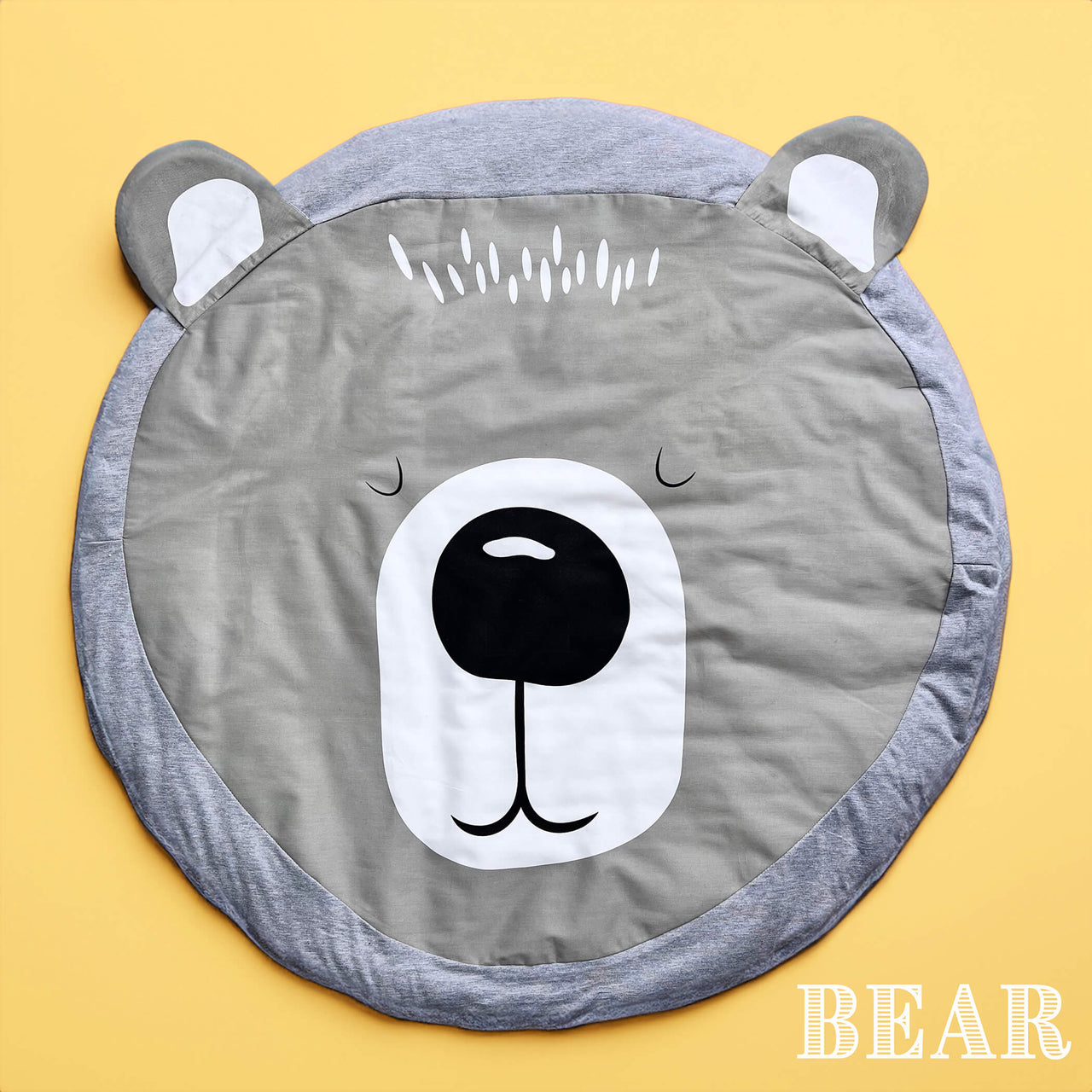 Personalised Adorable Bear Face Baby Play Mat