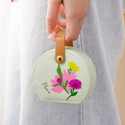 Birth Flower Travel Jewellery Case
