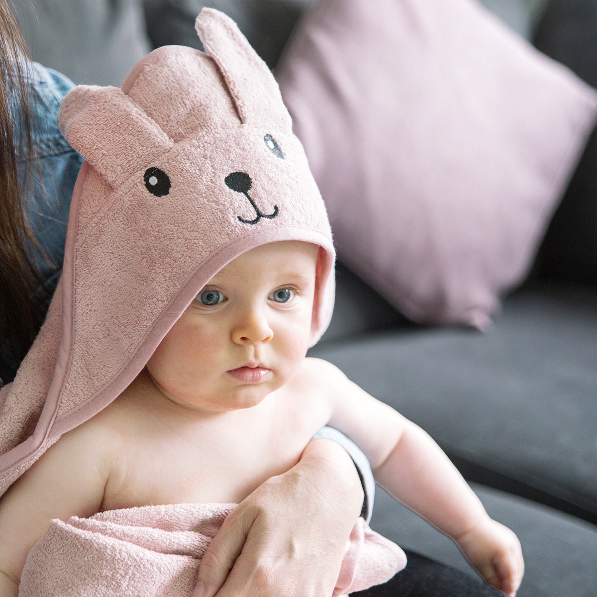 Personalised Bunny Hooded Cotton Towel