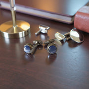 Classic Silver Cufflinks For Men In A Gift Box