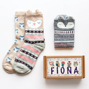 Personalised Wise Owls Socks In a Box | Owl Socks Gift |