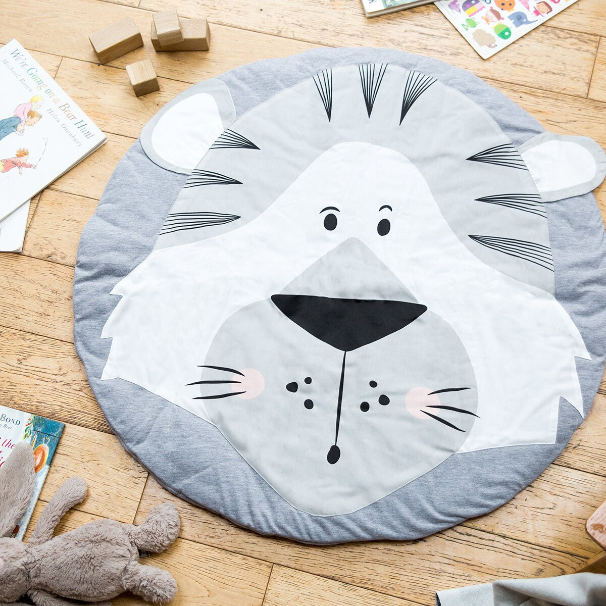 Personalised Tiger Face Baby Play Mat | Gift for Newborn Baby Boy Girl | New Baby Shower Gift | Nursery Photography Prop Play Mat