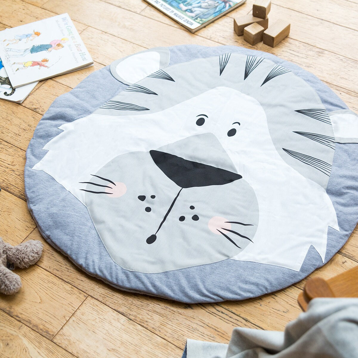 Personalised Tiger Face Baby Play Mat | Gift for Newborn Baby Boy Girl | New Baby Shower Gift | Nursery Photography Prop Play Mat