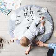 Personalised Tiger Face Baby Play Mat | Gift for Newborn Baby Boy Girl | New Baby Shower Gift | Nursery Photography Prop Play Mat