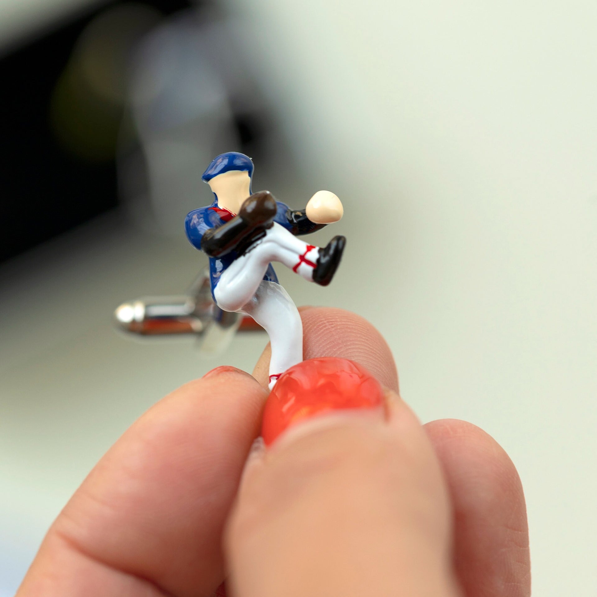 Batter and Bowler Baseball Cufflinks