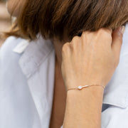 Give Confidence 'Confidence Is Key' Rose Gold Cubic Zirconia Bracelet