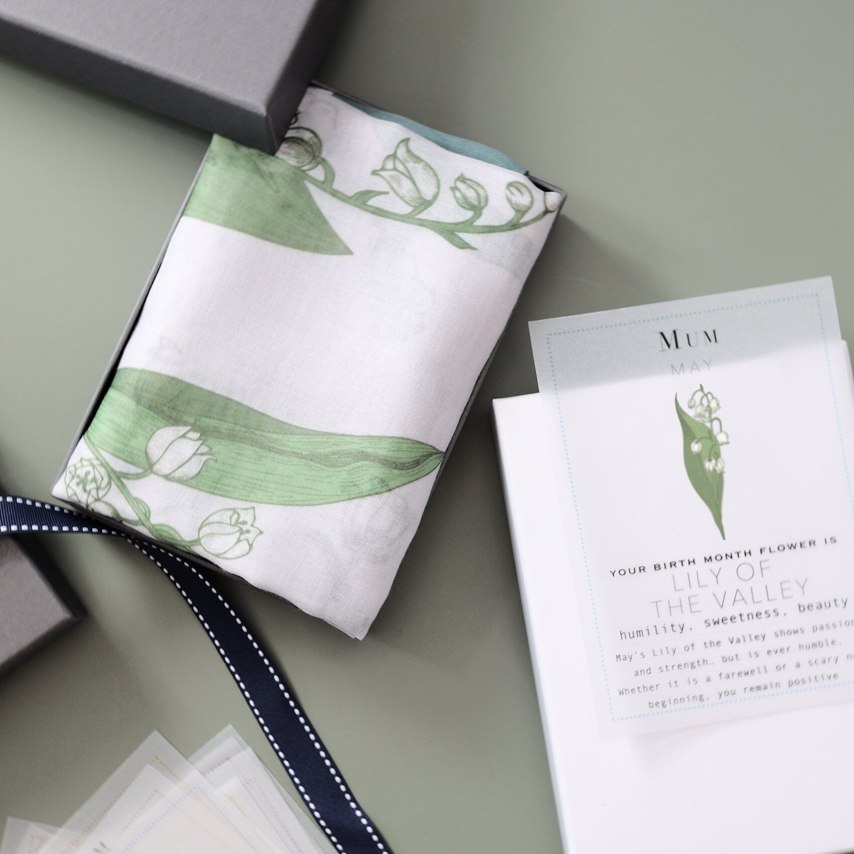 Eco Birth Flower Year Scarf