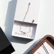Give Confidence 'Confidence Is Key' Rose Gold Cubic Zirconia Bracelet