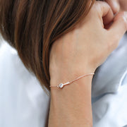 Give Confidence 'Confidence Is Key' Rose Gold Cubic Zirconia Bracelet