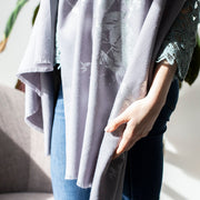 Personalised Brushed Silver Roses Mix Blend Scarf
