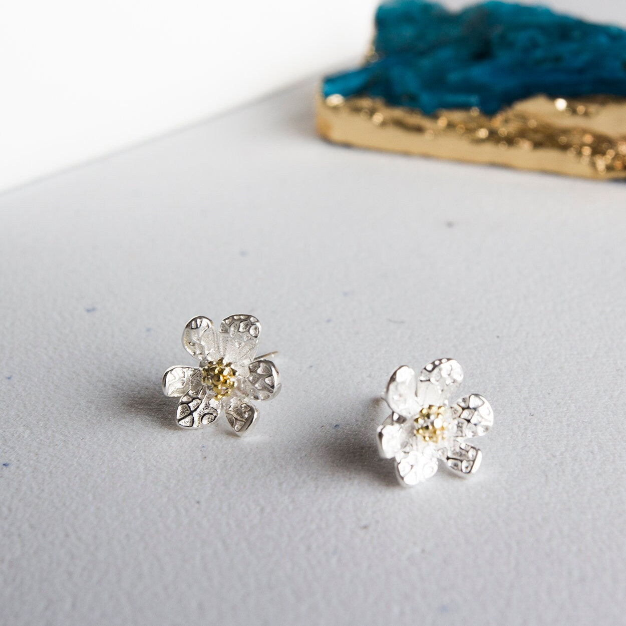 Anemones Flower Earrings Sterling Silver In A Gift Box