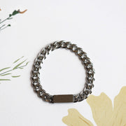 Engravable Chunky Boyfriend Style Magnetic Curb Chain Bracelet | Personalised Gift for Girlfriend | Custom Gold Silver Plated Jewellery