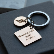 Engraved 'Anniversary Year' Calendar Special Date Keyring | Anniversary Gift | Valentine's Day Gift | Photo Gift