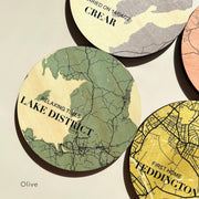Personalised Favourite Location Maps Wooden Coaster Set | Personalised Location Map Gift | Anniversary Gift | New Home Gift |