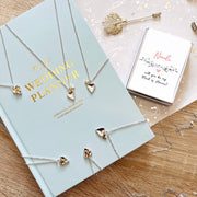 Bridesmaid Heart Letter Charm Necklace In A Box | Maid of Honour Proposal Necklace | Bridesmaid Thank You Gift |