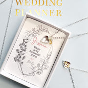Bridesmaid Heart Letter Charm Necklace In A Box | Maid of Honour Proposal Necklace | Bridesmaid Thank You Gift |