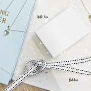 Bridesmaid Heart Letter Charm Necklace In A Box | Maid of Honour Proposal Necklace | Bridesmaid Thank You Gift |