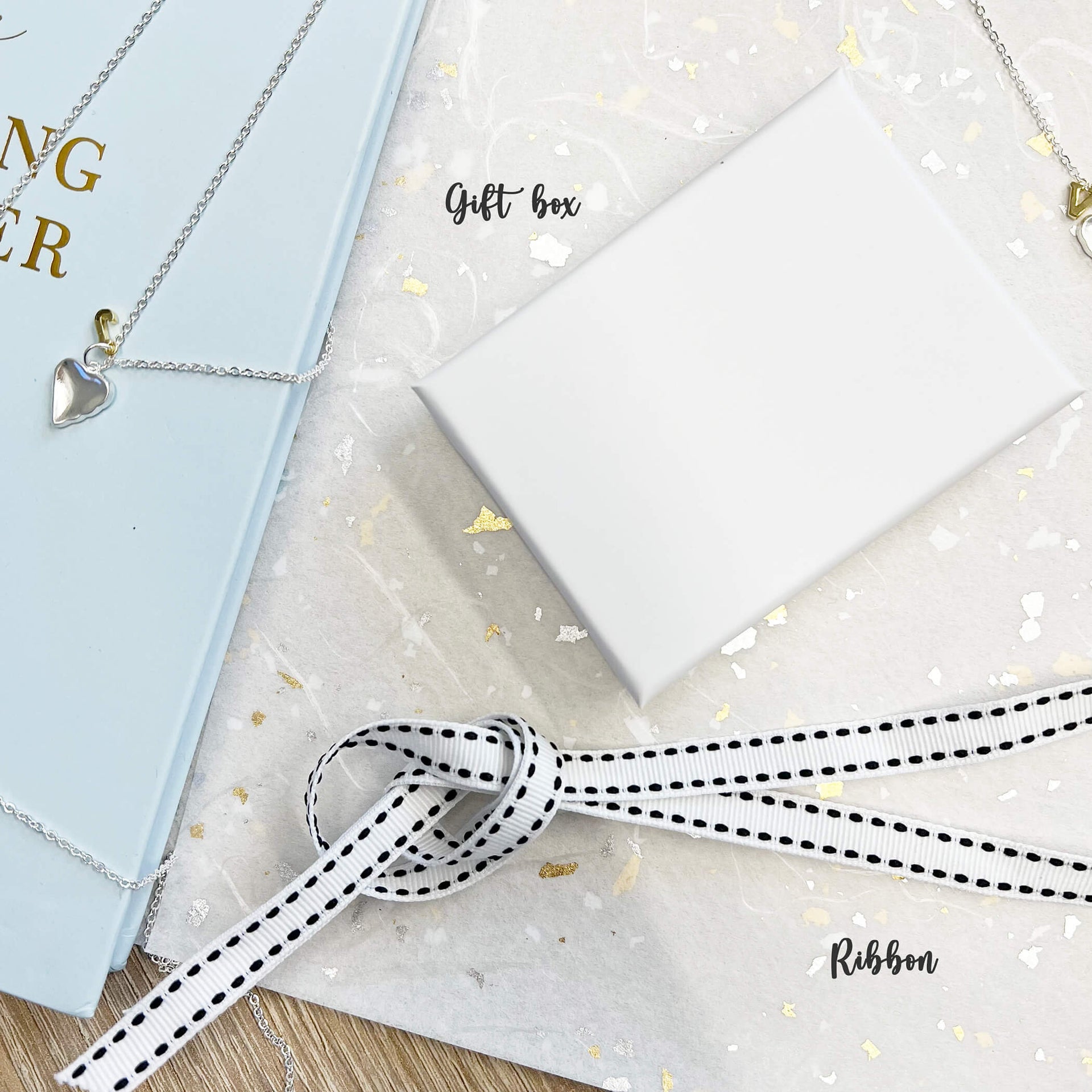Bridesmaid Heart Letter Charm Necklace In A Box | Maid of Honour Proposal Necklace | Bridesmaid Thank You Gift |