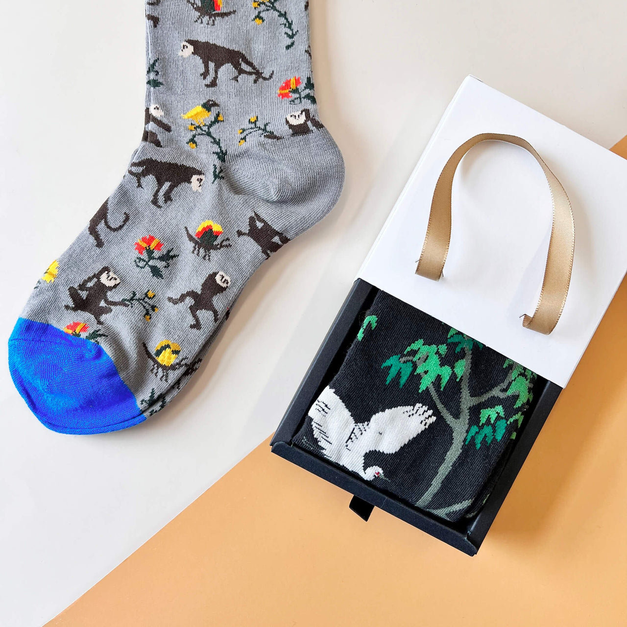Pick Your Favourite Jungle Animal Tree Socks In A Box