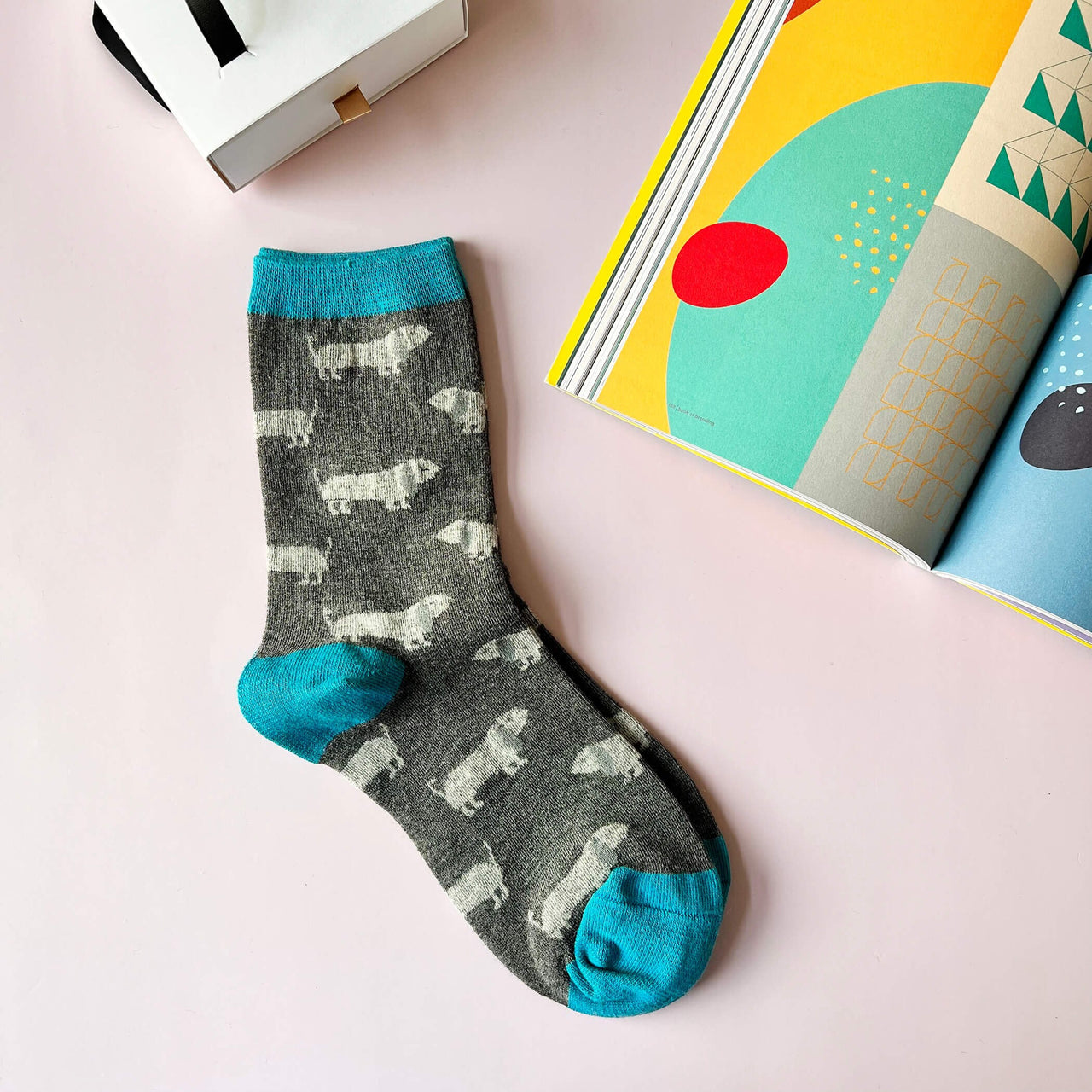 Sausage Dog Socks In A Box | Cute Dog Socks | Dog Gift | Gift For Dog Lovers