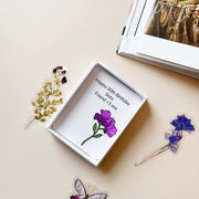 Sweet Pea Pink Enamelled Pendant Necklace | Birthday Gift For Her | Gift For Girlfriend | Flower Necklace | 30th Birthday Gift