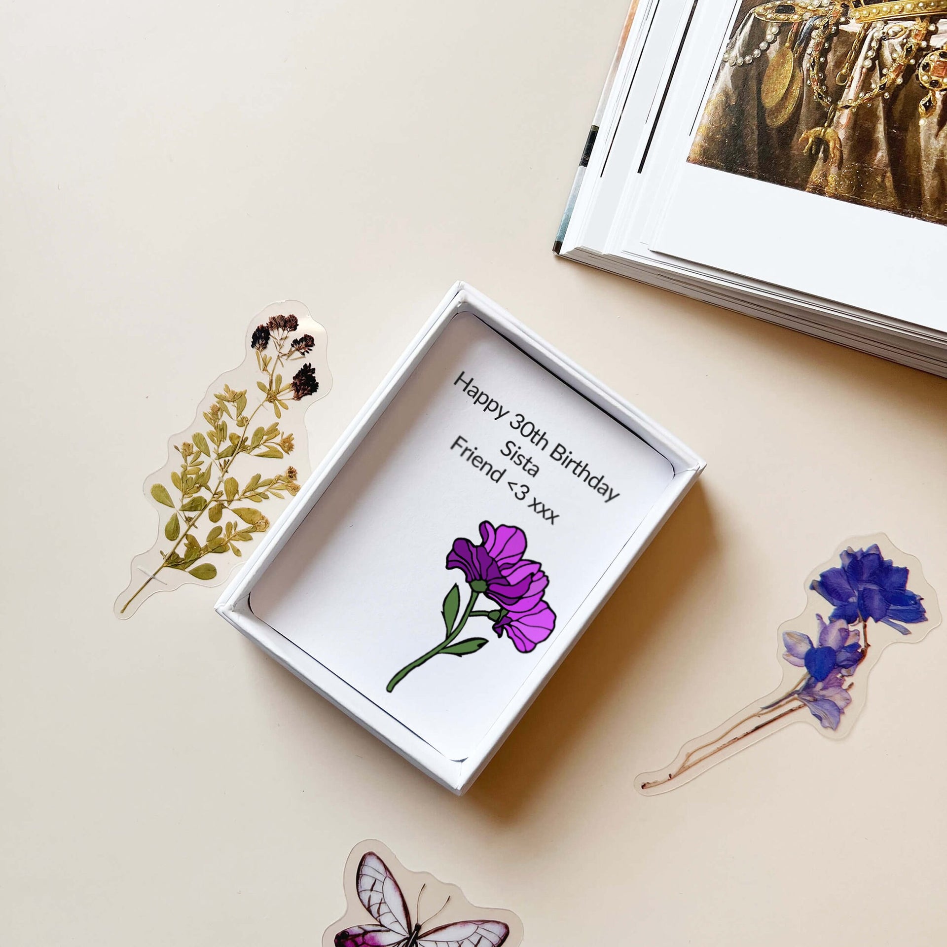 Sweet Pea Pink Enamelled Pendant Necklace | Birthday Gift For Her | Gift For Girlfriend | Flower Necklace | 30th Birthday Gift