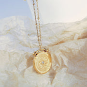 Spinning North Star Duo Chains Pendant Necklace | Birthday Gift For Her | Engraved Customised Necklace | Engraved Name Jewellery