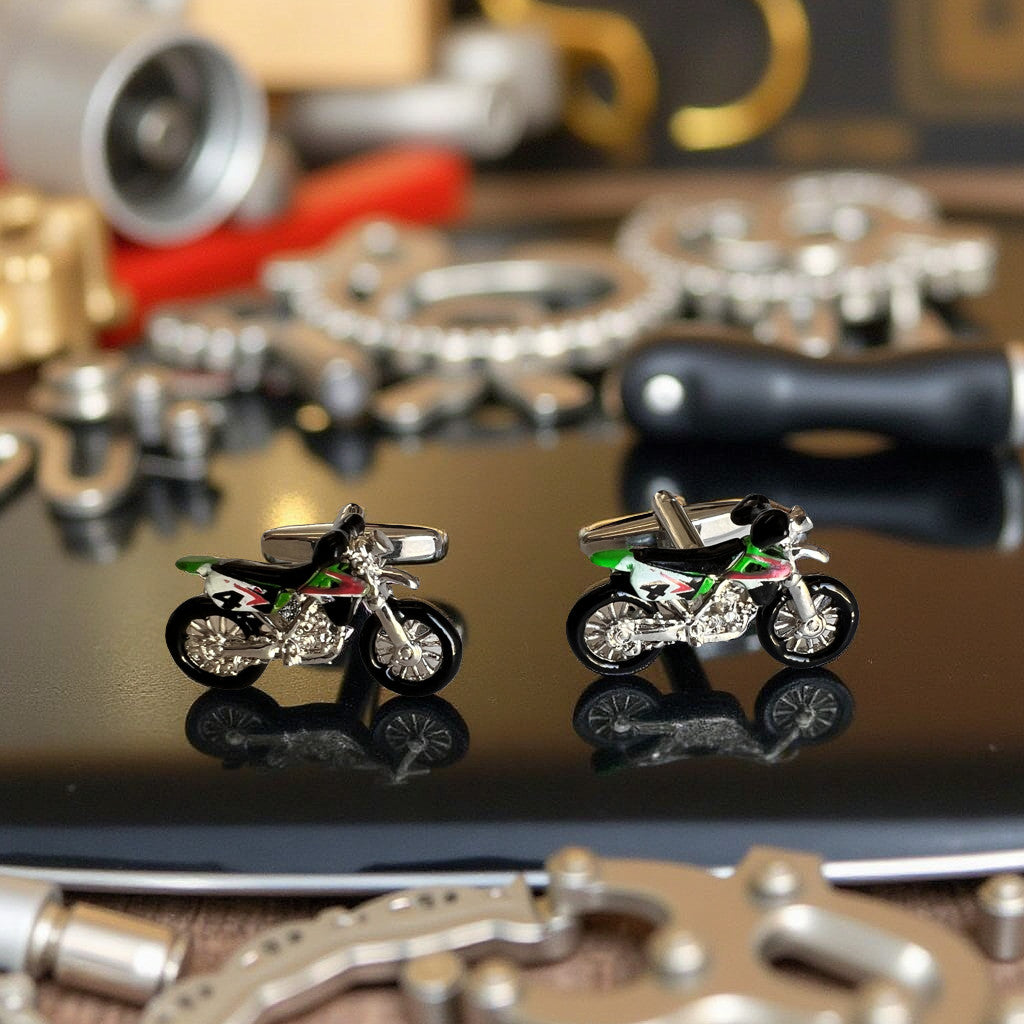 Motorbike Cufflinks In A Gift Box