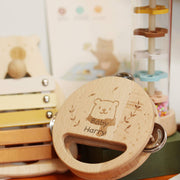 Personalised Wooden Bear Tambourine - image 1
