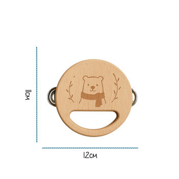 Personalised Wooden Bear Tambourine - image 4
