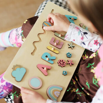Personalised Wooden Name Puzzle – Pastel Play Edition - image 6