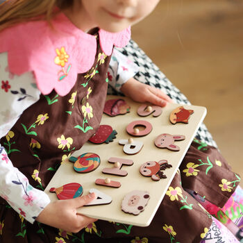 Personalised Wooden Name Puzzle – Woodland Friends Edition - image 4