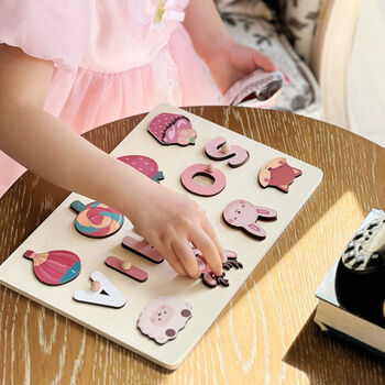 Personalised Wooden Name Puzzle – Woodland Friends Edition - image 6