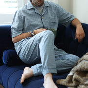 Personalised Men’s Pure Cotton Pyjama Set – Blue Check Comfort - image 2